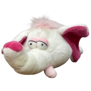 I Love You Elephant Plush 12in White Pink Stuffed Animal Valentine